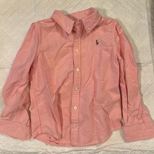Ralph Lauren Girl’s Button Down Shirt Pink Size 5